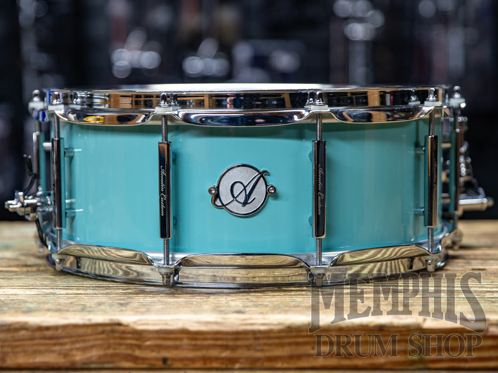 Used Acoutin 14x5.5 Stainless Steel Snare Drum - Light Blue