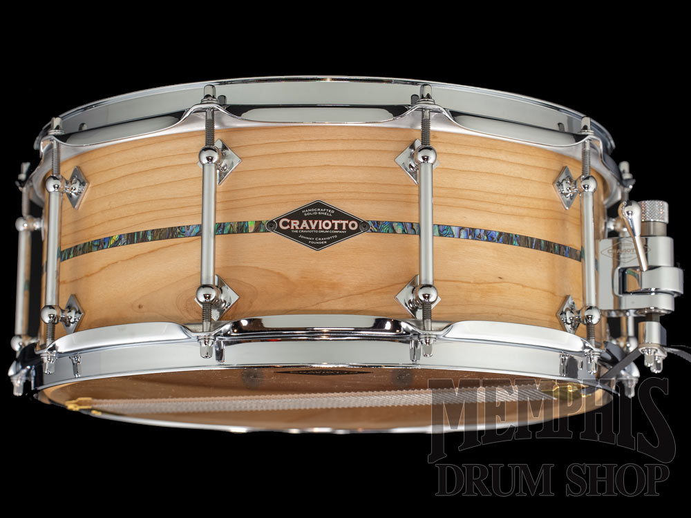 Craviotto 14x6 Custom Shop Maple Snare Drum with Abalone Inlay