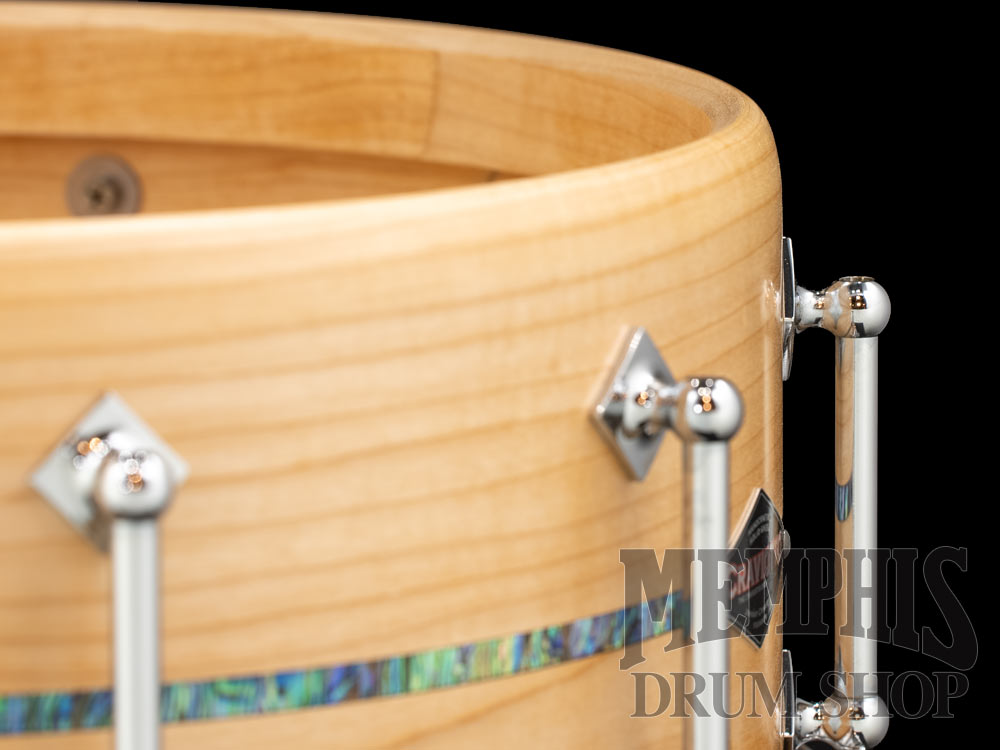 Craviotto 14x6 Custom Shop Maple Snare Drum with Abalone Inlay