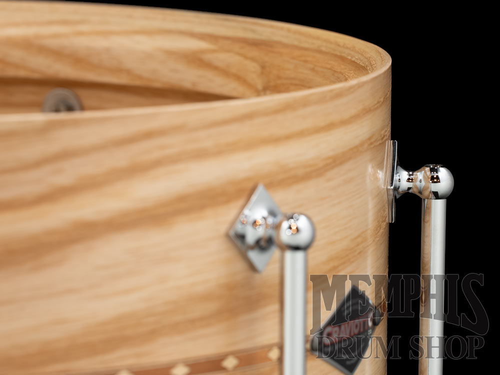 Craviotto 14x6.5 Custom Shop Ash Snare Drum with Cherry Inlay