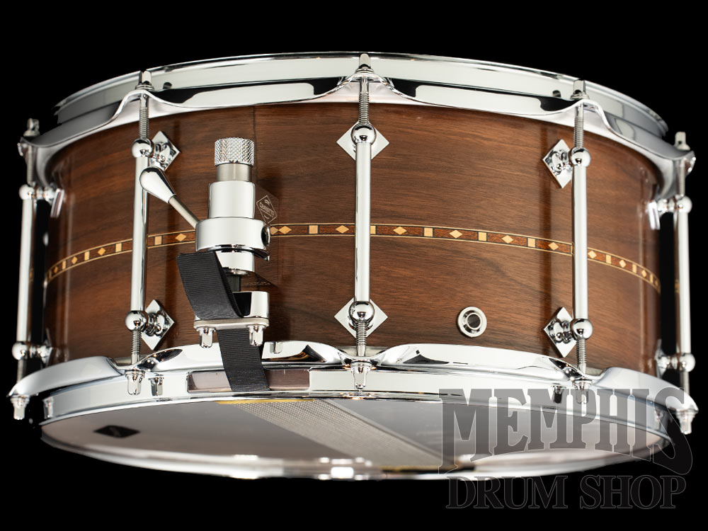 Craviotto 14x6.5 Custom Shop Walnut Snare Drum with Walnut Inlay