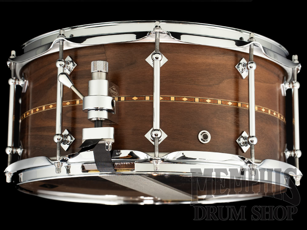 Craviotto 14x6.5 Custom Shop Walnut Snare Drum with Walnut Inlay