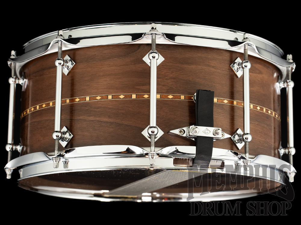 Craviotto 14x6.5 Custom Shop Walnut Snare Drum with Walnut Inlay