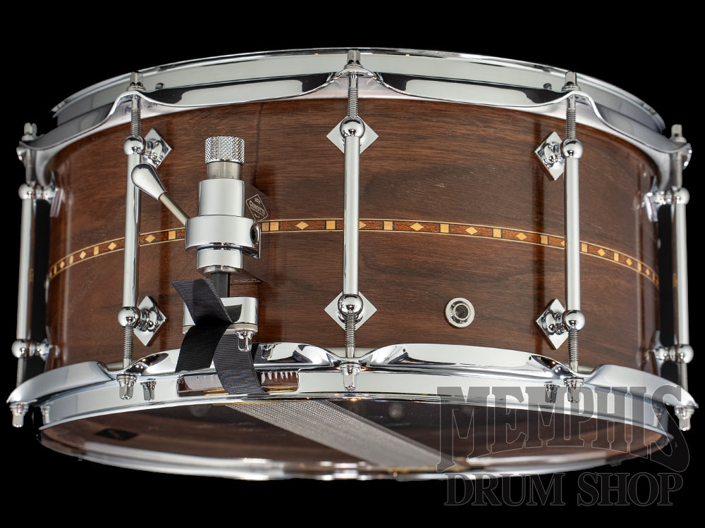 Craviotto 14x6.5 Custom Shop Walnut Snare Drum with Walnut Inlay