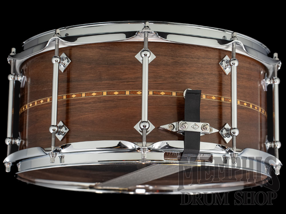 Craviotto 14x6.5 Custom Shop Walnut Snare Drum with Walnut Inlay