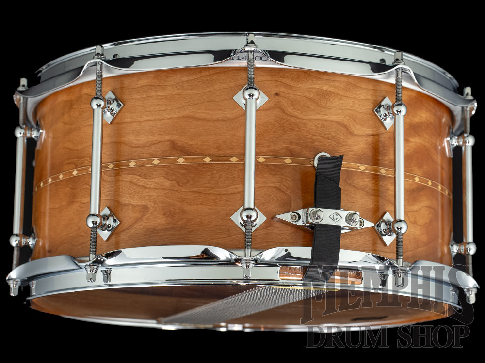 Craviotto 14x7 Custom Shop Cherry Snare Drum with Cherry Inlay
