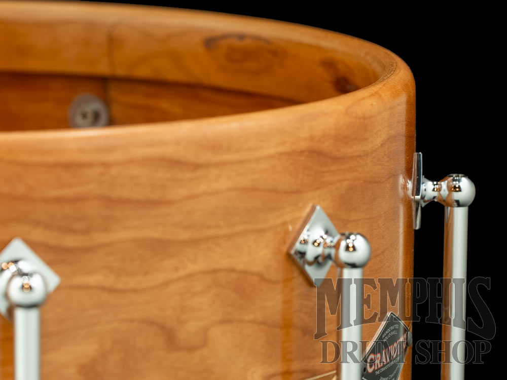 Craviotto 14x7 Custom Shop Cherry Snare Drum with Cherry Inlay