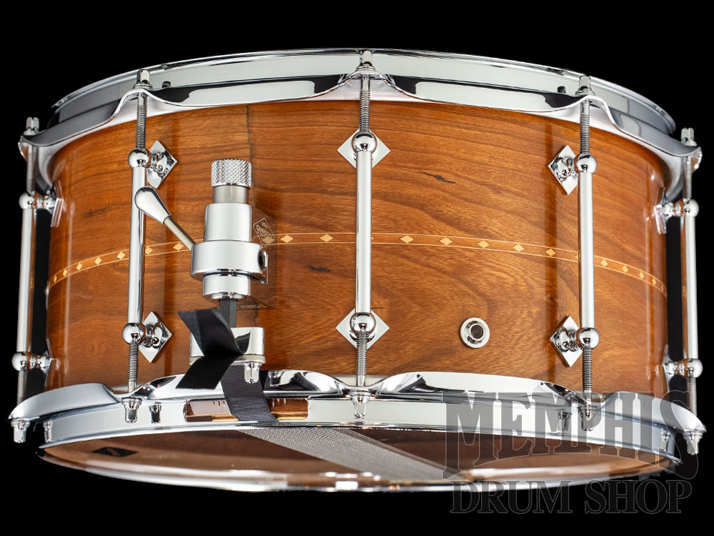 Craviotto 14x7 Custom Shop Cherry Snare Drum with Cherry Inlay