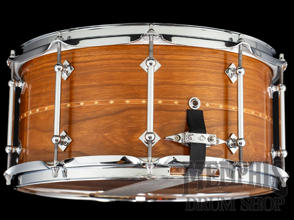 Craviotto 14x7 Custom Shop Cherry Snare Drum with Cherry Inlay