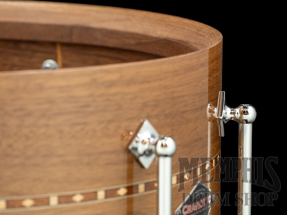 Craviotto 14x7 Custom Shop Walnut Snare Drum with Dual Walnut Inlay - Natural Gloss Lacquer