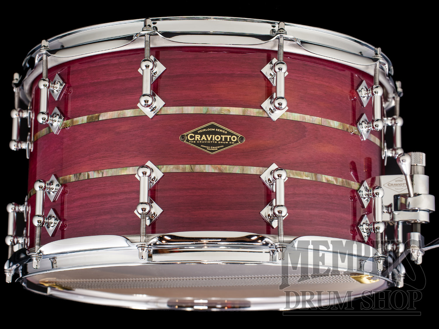 COROTON　14枚 Craviotto 14x8.0 Heirloom Series Purpleheart Snare Drum with Dual