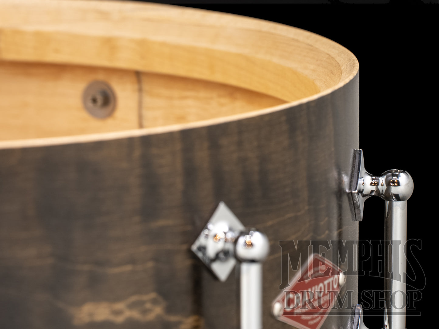 Craviotto 14x5.5 Private Reserve Curly Maple Snare Drum - Medium Ebonized