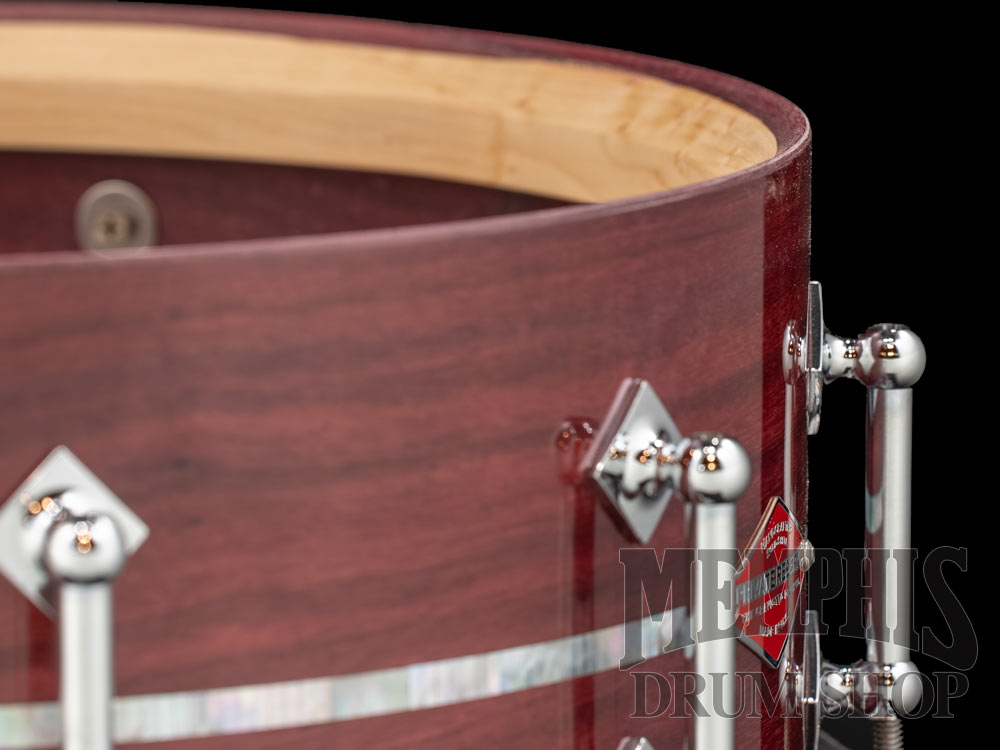 Craviotto 14x5.5 Private Reserve Purpleheart Snare Drum with Mother of Pearl Inlay