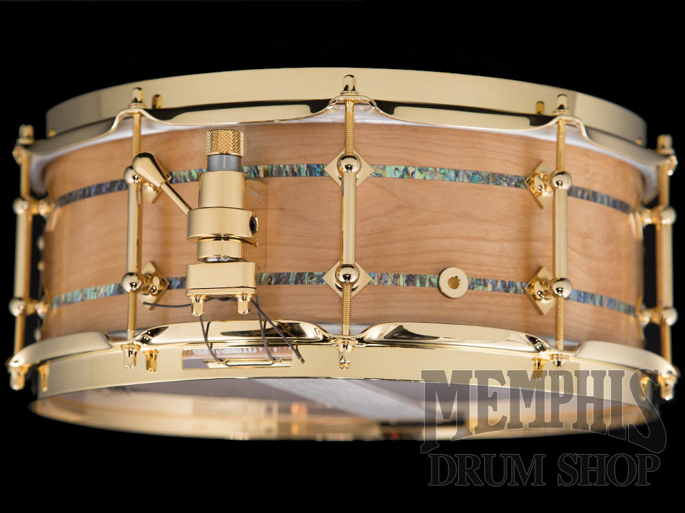 Craviotto 14x5.5 Private Reserve Timeless Timber Birch with Dual Blue Abalone Inlay and Gold Hardware
