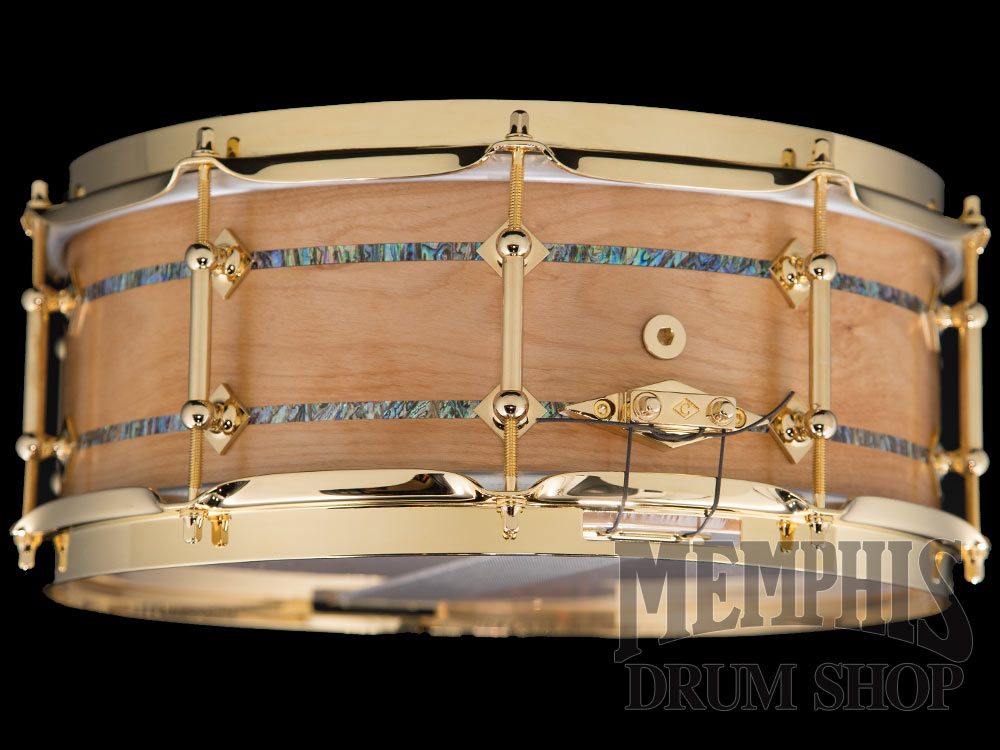 Craviotto 14x5.5 Private Reserve Timeless Timber Birch with Dual Blue Abalone Inlay and Gold Hardware
