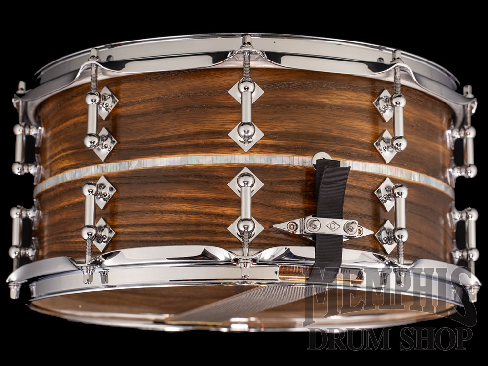 Craviotto 14x7 Private Reserve Burnt Ash Snare Drum with Mother of Pearl Inlay