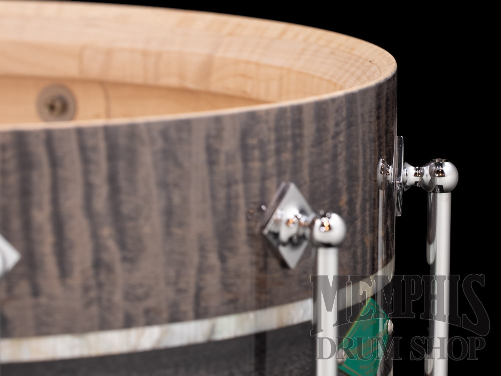 Craviotto 14x6.5 20th Anniversary Q1 Solid Black Curly Snare Drum with Die-Cast Hoops