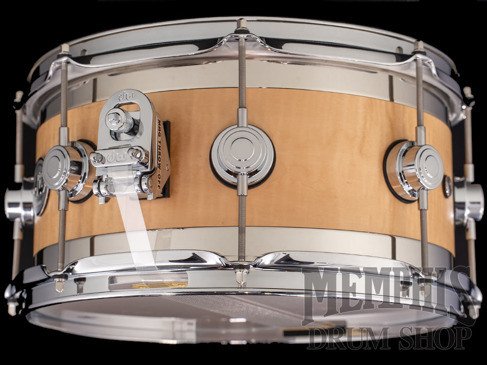DW 13x7 Collector's Series Curly Maple Edge Snare Drum - Natural Satin Oil