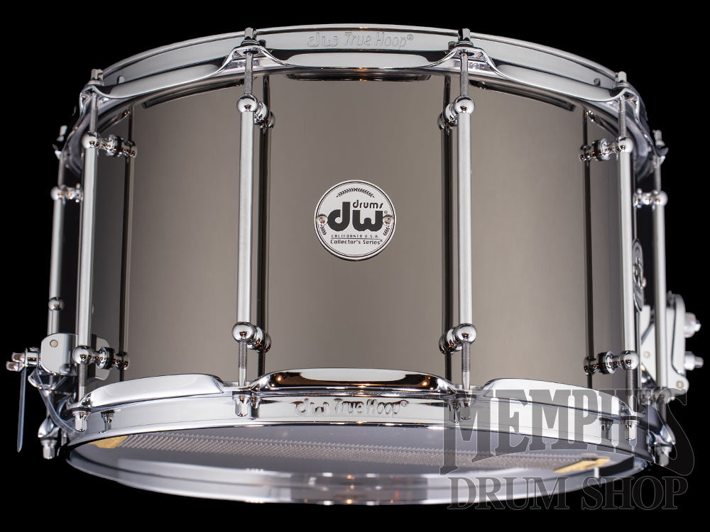 DW 14x8 Collector's Series Black Nickel Over Brass Snare Drum with Tube Lugs
