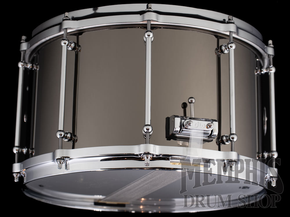 DW 14x8 Collector's Series Black Nickel Over Brass Snare Drum with Tube Lugs and Die-cast Hoops