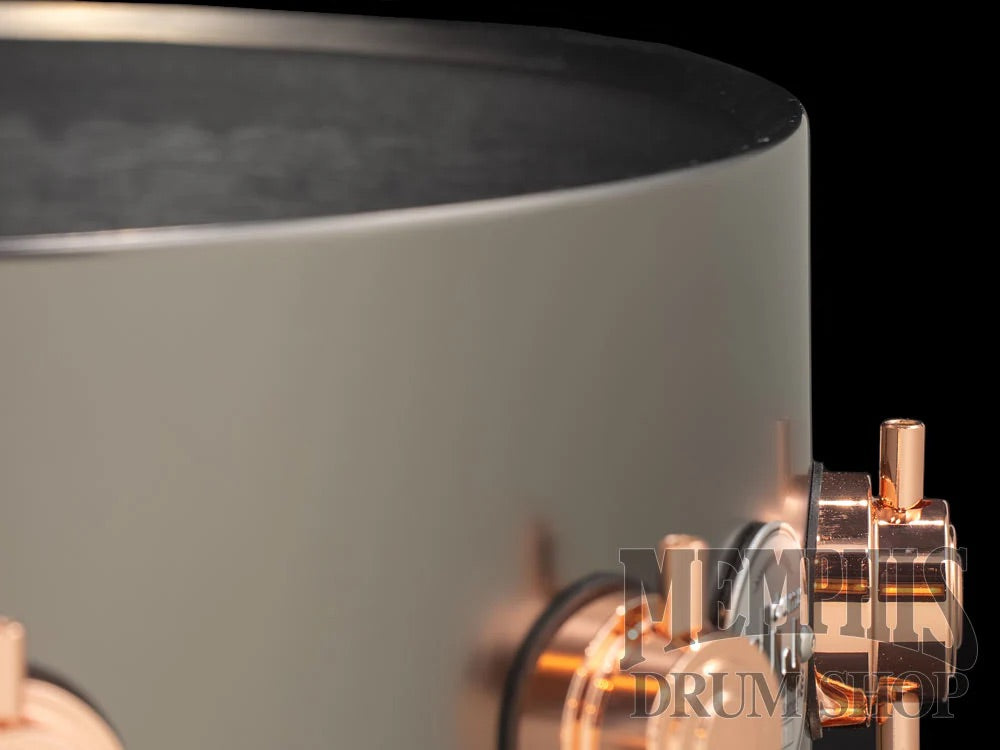 DW 14x6.5 Collector's Series Satin Black Over Brass Snare Drum with Copper Hardware
