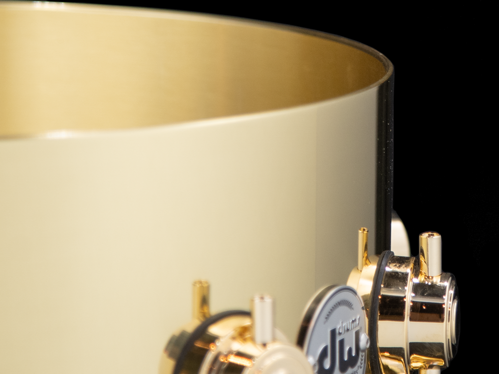 DW 14x6.5 Collector's Series Bell Brass Snare Drum with Gold Hardware