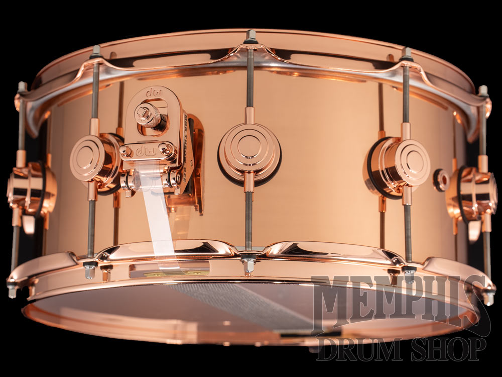 DW 14x6.5 Collector's Series Polished Copper Snare Drum with Copper Hardware