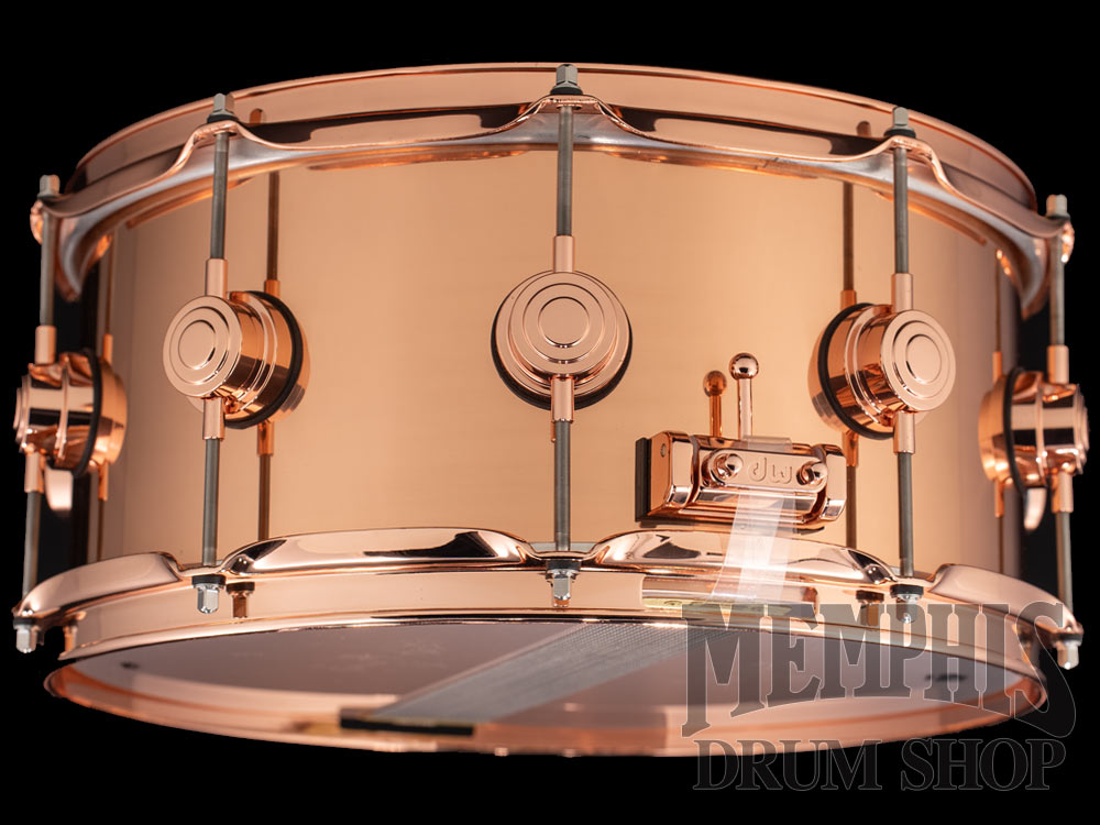 DW 14x6.5 Collector's Series Polished Copper Snare Drum with Copper Hardware