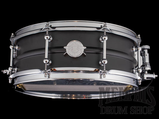 Dunnett Classic 14x5.5 Model 2N Carbon Steel Snare Drum - Matte Black