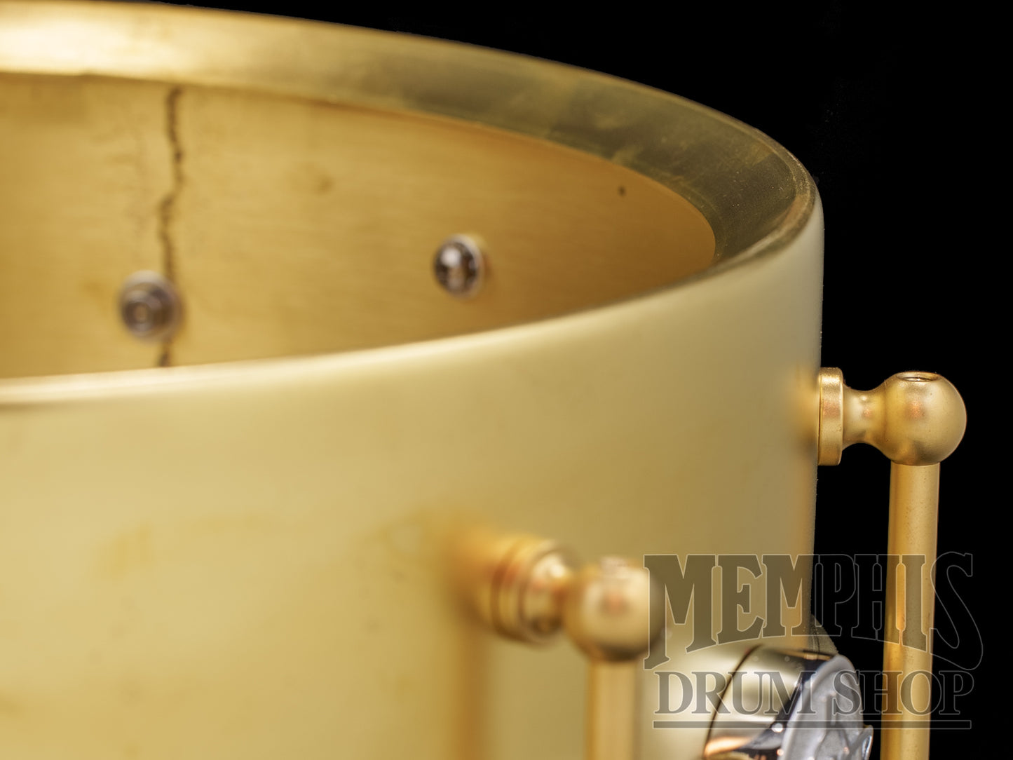 Dunnett Classic 14x6.5 Model 2N Brass Snare Drum with Cold-Rolled Hoops