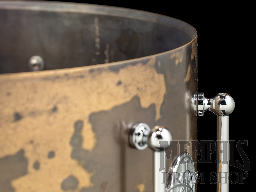 Dunnett Classic 14x7 Model K Kast Bronze Snare Drum with Die-Cast Hoops - Calico Patina
