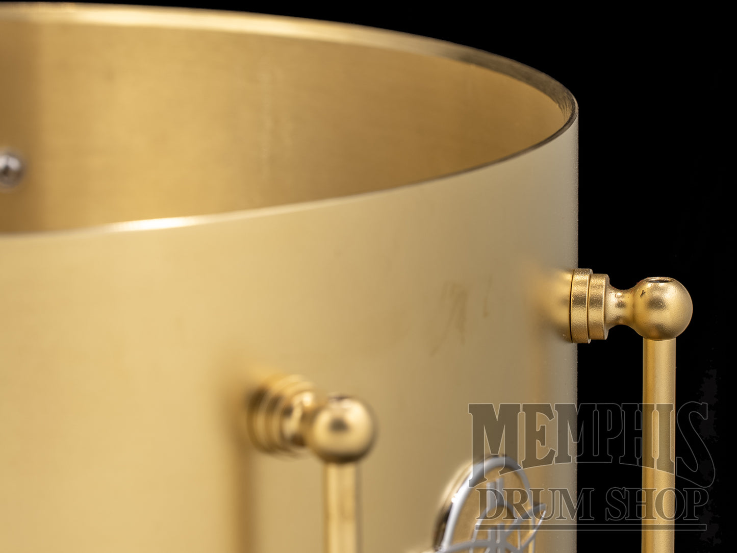 Dunnett Classic 14x7 Model K Cast Brass Snare Drum with Acacia Metal Wood Hoops - Raw