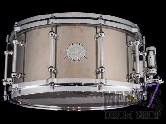 Dunnett Classic 14x7 Titanium Snare Drum with 10 Lugs and Die-Cast Hoops - Polished