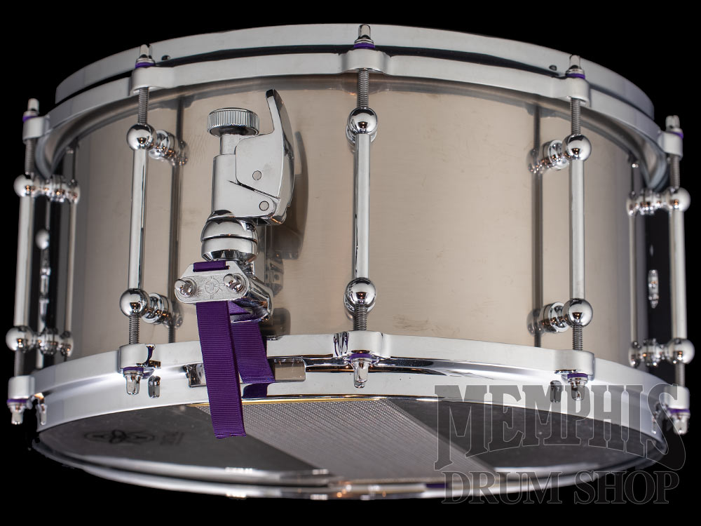 Dunnett Classic 14x7 Titanium Snare Drum with 10 Lugs and Die-Cast Hoops - Polished