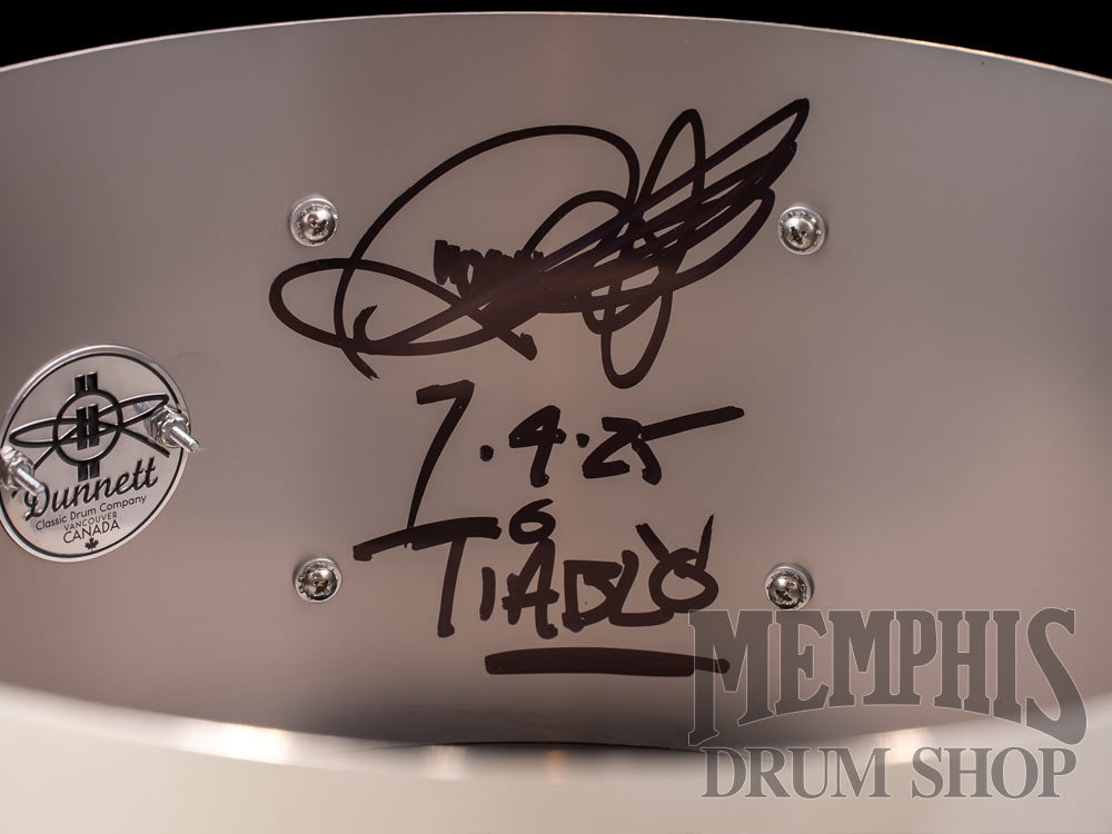 Dunnett Classic 14x7 Titanium Snare Drum with 10 Lugs and Die-Cast Hoops - Polished