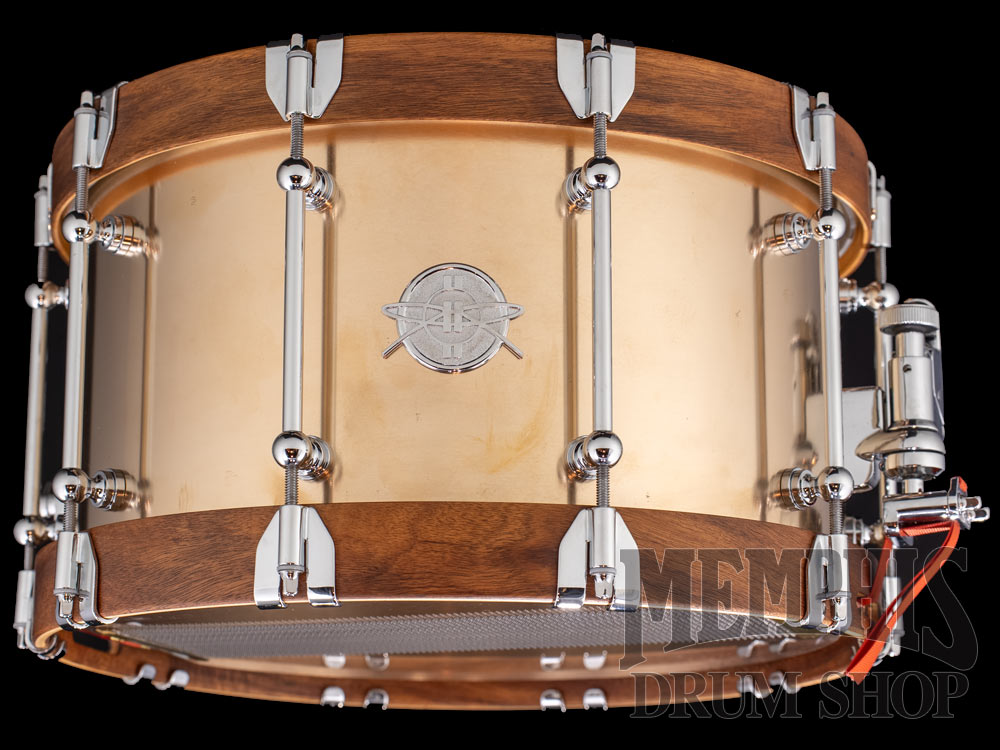 Dunnett Classic 14x8 Model K Kast Bronze Snare Drum with Acacia Metal Wood Hoops