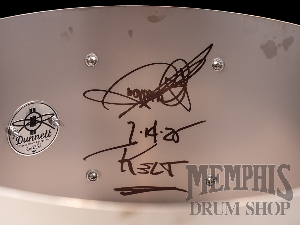 Dunnett Classic 14x8 Titanium Snare Drum with 10 Lugs and Cold-Rolled Hoops