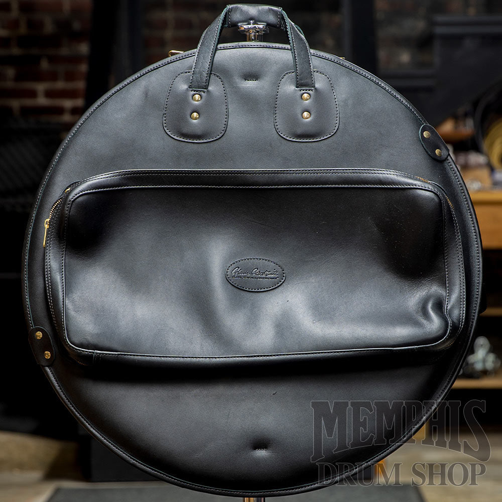 Glenn Cronkhite 22” Leather Cymbal Bag - Smooth Black (CYM Glenn Cronkhite 22” Leather Cymbal Bag - Smooth Black (CYM