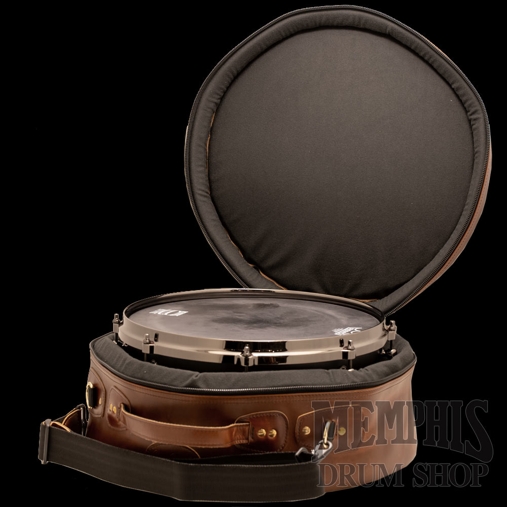 Glenn Cronkhite 14x6.5 Leather Snare Drum Bag - Canyon Sunrise