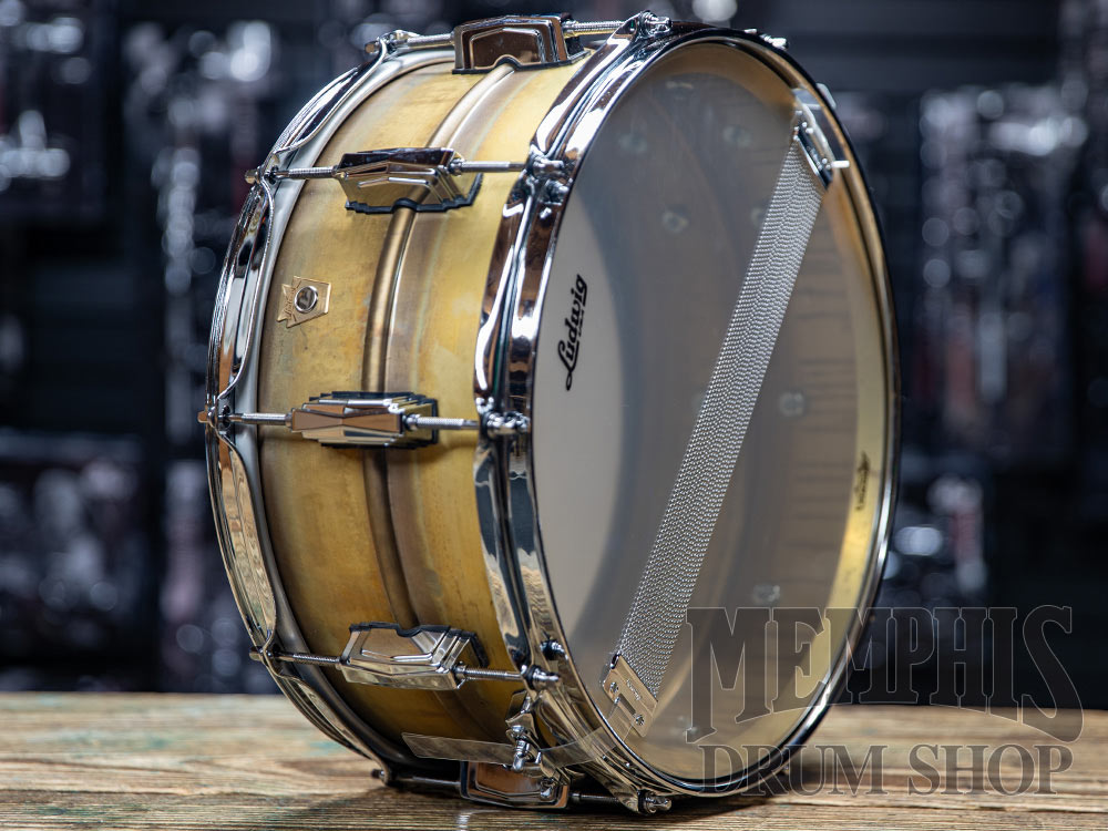 Used Ludwig 14x6.5 Raw Brass Phonic Snare Drum