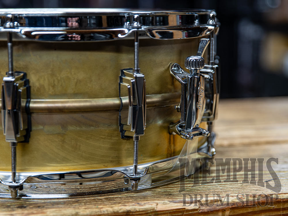 Used Ludwig 14x6.5 Raw Brass Phonic Snare Drum