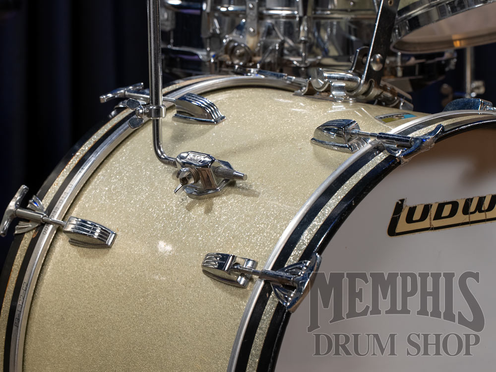 Vintage Ludwig 70s Classic Maple Drum Set 22/13/16/14 - Silver Sparkle