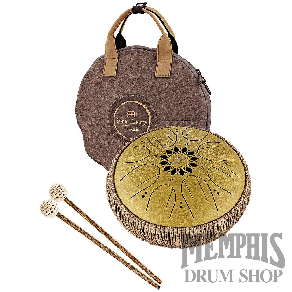 Meinl 10” Medium Octave Steel Tongue Drum C Major 8 Notes 432Hz - Gold