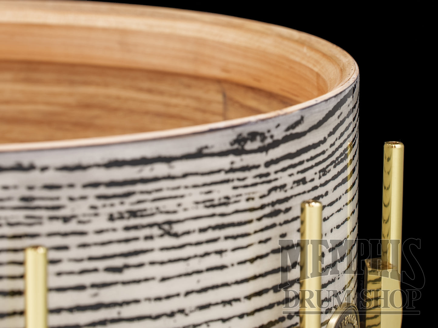 Noble & Cooley 14x6 Special Edition Solid Shell Classic Ash Snare Drum - Royal White Tiger