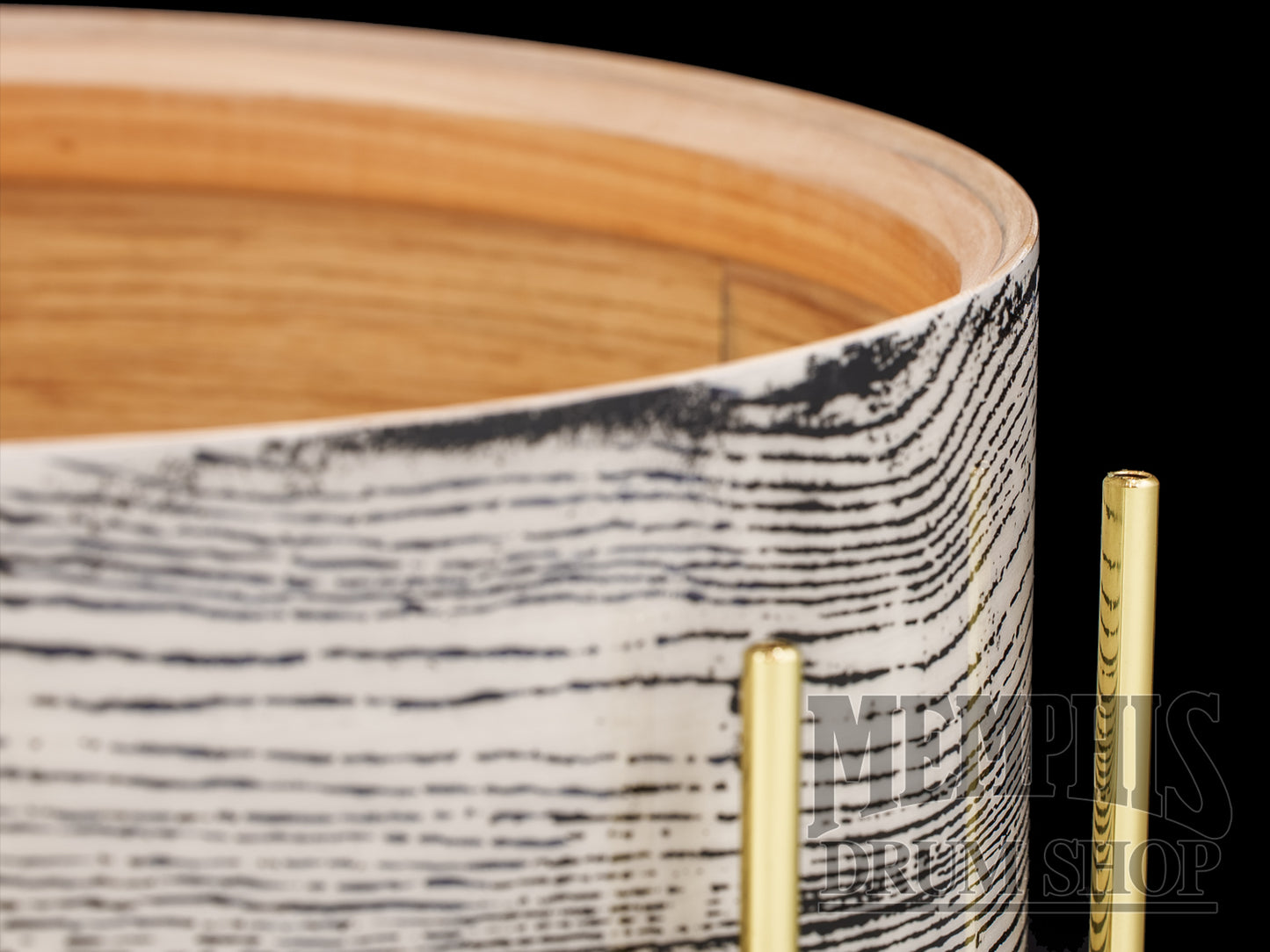 Noble & Cooley 14x7 Special Edition Solid Shell Classic Ash Snare Drum - Royal White Tiger