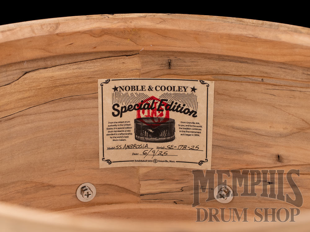 Noble & Cooley 14x7 Special Edition Solid Shell Classic Ambrosia Maple Snare Drum