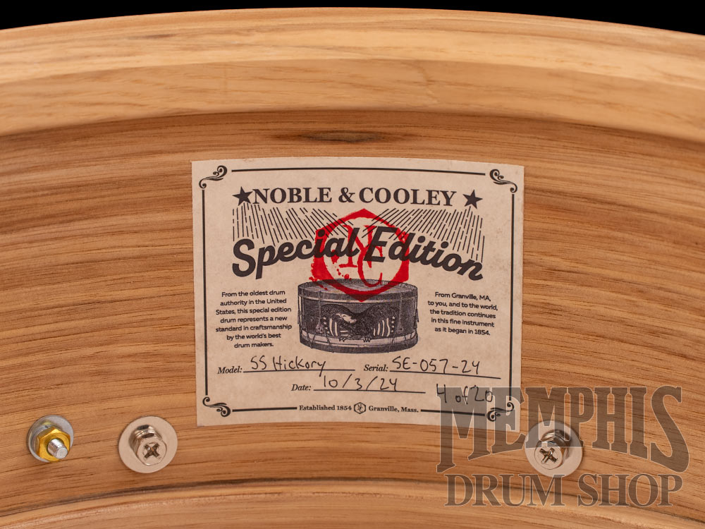 Noble & Cooley 14x6 Special Edition Solid Shell Classic Hickory Snare Drum