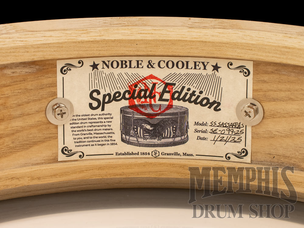 Noble & Cooley 14x3.875 Special Edition Solid Shell Classic Sassafras Snare Drum