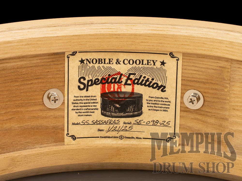 Noble & Cooley 14x5 Special Edition Solid Shell Classic Sassafras Snare Drum