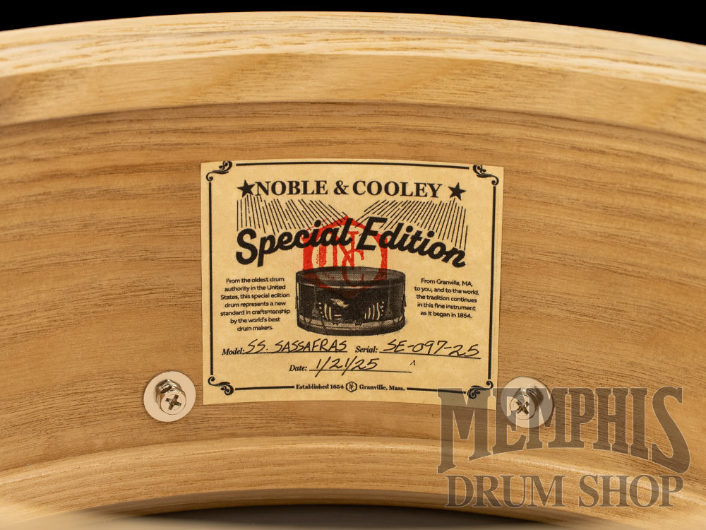 Noble & Cooley 14x6 Special Edition Solid Shell Classic Sassafras Snare Drum